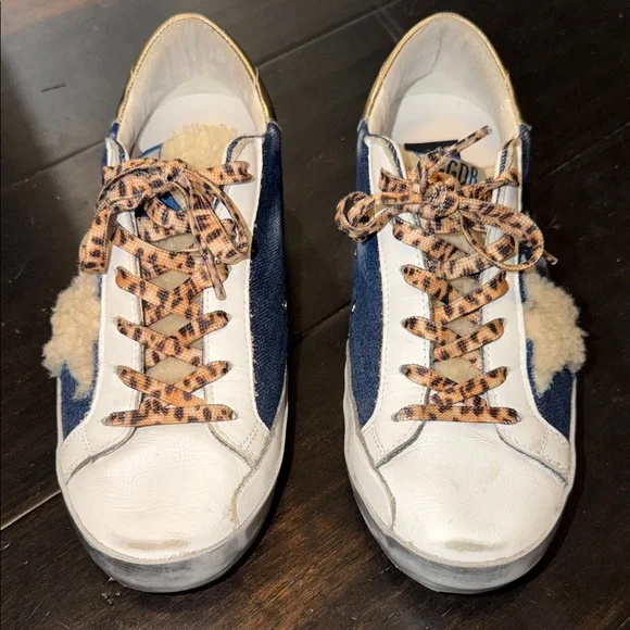 Gorgeous!! GGDB Blue Jean- White- Gold, Sherpa. Size 9. - Picture 5 of 16